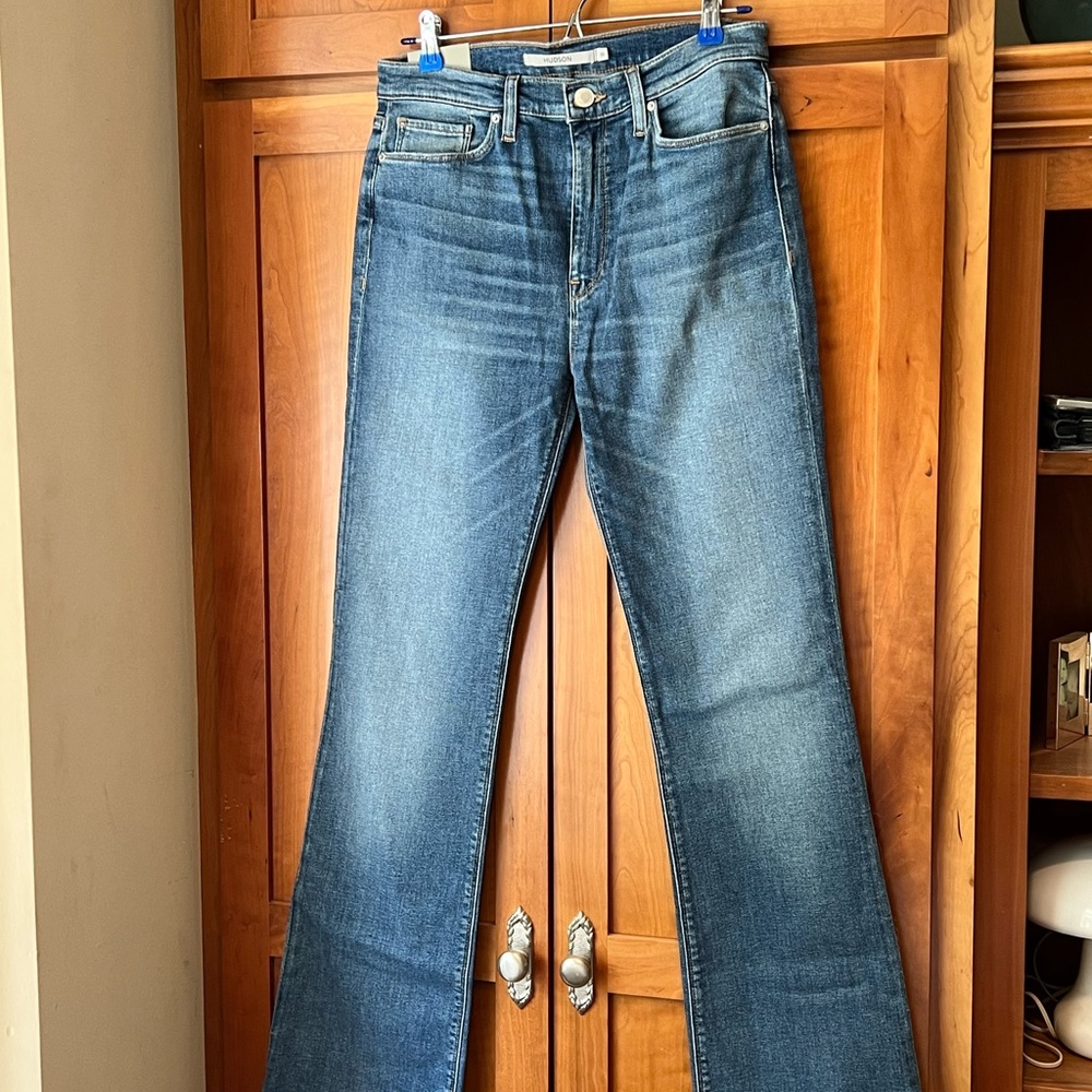 Hudson Jeans Blue Flare Wide Leg Denim
